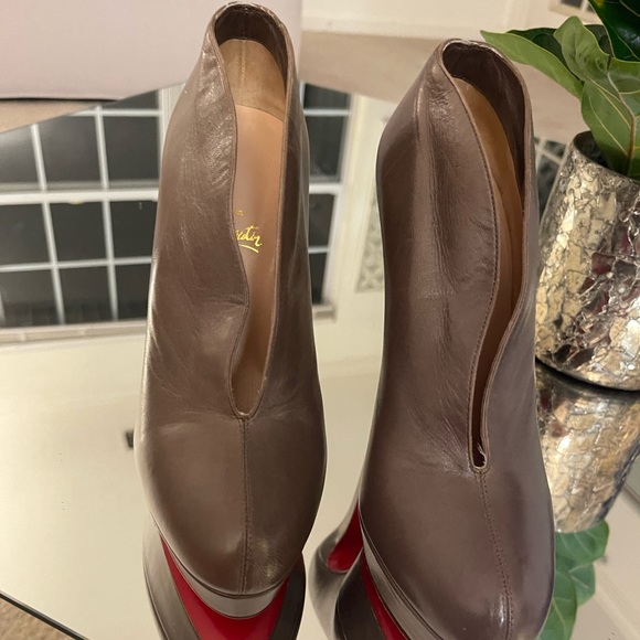 Christian Louboutin Black Leather Fast Plato Platform Booties size 39 - Picture 12 of 17